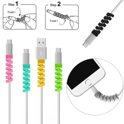 10PCs Cable Protector cover silicone bobbin winder for iPhone 13 Samsung S21 Xiaomi Poco cable charger cable cord organizer clip
