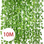 2/4/8/10M Artificial Ivy Leaves Garland Hanging Vines Fake Plants Outdoor Greenery Wall Decor Festival Garden Home Party Decor