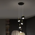 Bedroom Bedside Hanging Pendant Lamp Glass ball LED Chandelier Lighting Ceiling Modern Interior Home Decor Lights Dining Kitchen 6