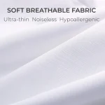 Baby Waterproof Mattress Protector Fitted Sheet Breathable & Noiseless Crib Toddler Baby Mattress Cover 2