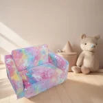 Glow in The Dark Extra Soft Open Couch Convertible Sofa To Lounger Glow in Dark Convertible Plush Foam Chair for Girls and Boys 5