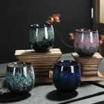 Japanese Style Ceramic Tea Cup Kiln Transformation Espresso Cup Porcelain Kung Fu Teacup Pottery Coffee Mug Wine Drinkware 2