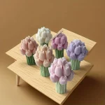 Tulip Bouquet Silicone Mold Suitable for DIY Aromatic Candle, Plaster and Resin Decoration, Flower Theme Irregular Shape Handmad 5