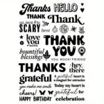 1pc Flower Letter Bird Seal Clear Stamps DIY Handbook Diary Album Scrapbooking Art Label Crafts Aesthetics Decor Rubber Stamps 6