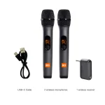 M23 UHF 2 Channel Wireless Microphone System with Rechargeable Receiver Cordless Handheld Mic for Karaoke Church Party DJ 6