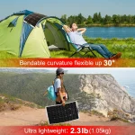 DOKIO 18V 100W/200W/400W Flexible Solar Panels Waterproof Monocrystalline Solar Panel Camping RV Home Charge 12V 5