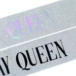 Birthday Queen Sash for Girl Women 20th 30th 40th 50th 60th Happy Birthday Party Decoration Supplies Glitter Satin Birthday Sash 4