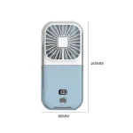Folding handheld fan USB charging digital display outdoor mini neck hanging power bank fan，gift 6