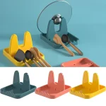 Foldable Pot Lid Rack Plastic Spoon Holder Stand Kitchen Organizer for Fork Spatula Rack Pan Cover Shelf Tableware Storage Rack 4