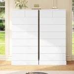 White Tall 8-Drawer Bedroom Dresser 59.6" Modern Wood Closet Organizer Storage Cabinet Large Vertical Hallway, Customized 6