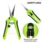 Garden Pruning Shears Set - Stainless Steel Trimming Scissors for Flowers, Branches, Herbs with Non-Slip Ergonomic Handles 2