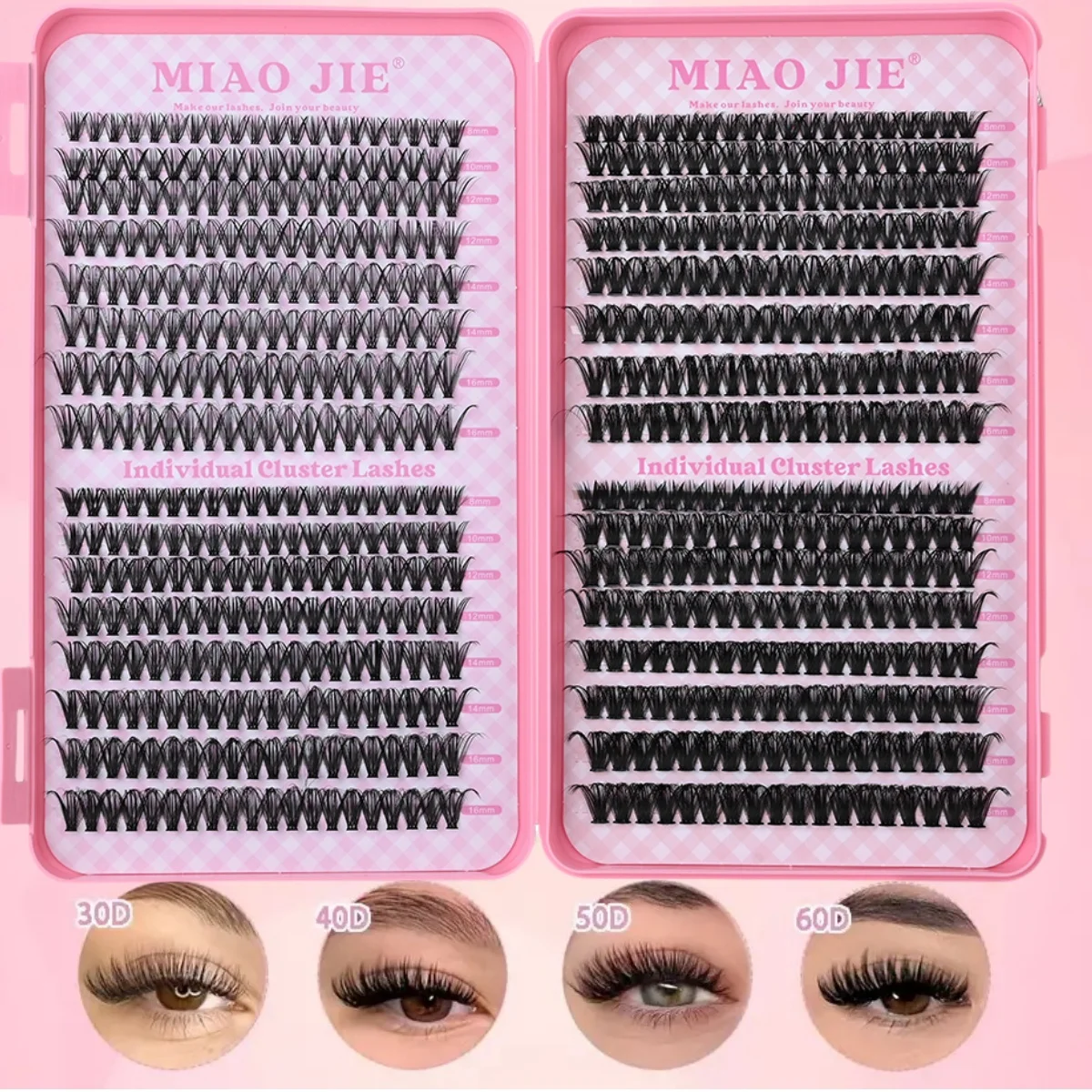MIAOJIE DIY Lash Extension Kit 720pcs Lash Clusters Individual Eyelashes Kit with Lash Bond and Seal Wispy Natural Mange Lashes MIAOJIE DIY Lash Extension Kit 720pcs Lash Clusters Individual Eyelashes Kit with Lash Bond and Seal Wispy Natural Mange Lashes