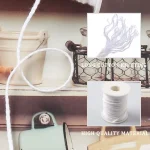 61m Cotton Woven Candle Wick DIY Handmade Candle Making Accessories Smokeless All Natural 24 Strand Candle Wicks 1 Roll 200 Feet 3