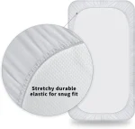 Baby Waterproof Mattress Protector Fitted Sheet Breathable & Noiseless Crib Toddler Baby Mattress Cover 4