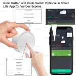 New Tuya ZigBee Smart Knob Switch DIY Wireless Scene Button Rotatable Dimmer Switch Home Appliances Automation Linkage Remoter 5