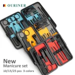 Manicure Set 10/15/25 pcs Full Function Kit Professional Stainless Steel Pedicure Sets Nail Clipper With Portable Case Idea Gift 3