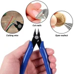 Pliers Carbon Steel Pliers Electrical Wire Cable Cutters Cutting Side Snips Flush Pliers Nipper Home Hand Tools Blue 5