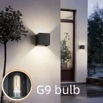 Modern LED Wall Lamp Waterproof IP65 Aluminum LED Wall Light Outdoor Indoor G9 Replaceable Bulb for Living Room Bedroom Hallway 2