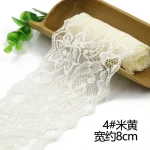 1Meter Elastic Lace Ribbon DIY Handmade Crafts Fabric White Black Red Pink Blue Purple Lace Trimming Home Garment Accessories 5