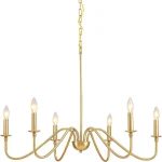 Retro Loft Living Room Chandelier Lighting E14 Vintage American Style Black/Gold Ceiling Chandelier Household Dining Room Light 5