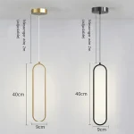 Modern Minimalist LED Pendant Light Chandelier For Bedroom Restaurant Living Room Gold Black Hanging Lamps Decoration Led Lustre 5