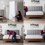 6-Sides Fully Enclosed Waterproof Mattress Cover with Zipper Dust-proof Fitted Sheet for Double Bed, Twin, Full, Queen, King 4