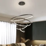 Modern led dining room chandeliers simple ring chandelier living  bedroom Lights home indoor lighting decorative Pendant Lamps 2