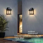 Solar Outdoor Waterproof LED Wall Light Powerful Solar Energy Lamp with Light Sensor for Garden Yard Fence House Decoration 5