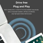 USB WiFi Adapter Wireless Network Lan Card 2.4Ghz WiFi6 Receiver Dongle 802.11ax For PC Laptop Win 7 8 10 11 Drive Free 3