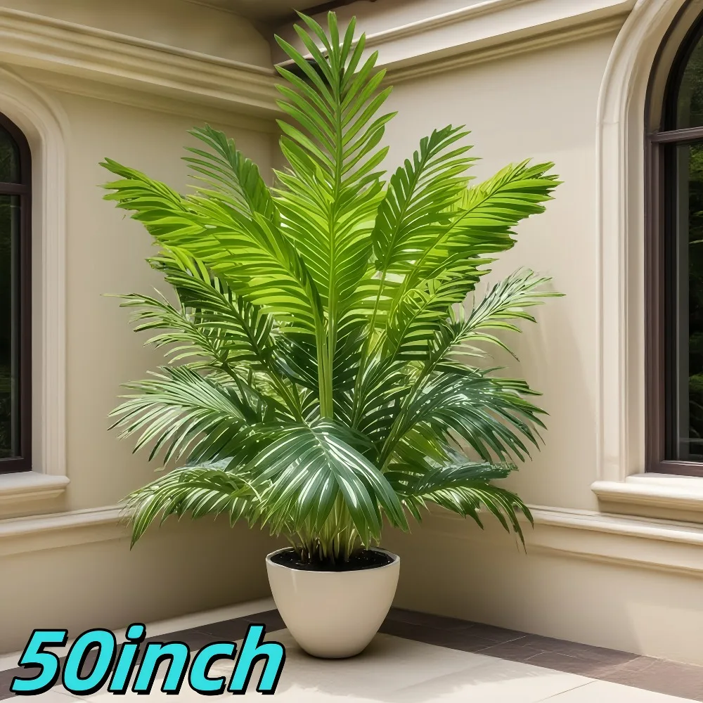 50-Inch Giant Artificial Palm Tree Realistic Full Lush Greenery Indoor Outdoor All-Season Decor for Home Office Wedding Party 50-Inch Giant Artificial Palm Tree Realistic Full Lush Greenery Indoor Outdoor All-Season Decor for Home Office Wedding Party
