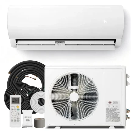 12000 BTU Mini Split AC/Heating System, 19 SEER2 115V Inverter Air Conditioner with 1 Ton Heat pump, Complete, Customized