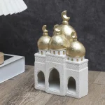 1 PC Candlestick Muslim Kaaba Dome Mosque Islamic Desktop Ornament Table Car Decor Crafts Gifts 2