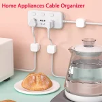 Magnetic Cable Clip Winder Holder Adhesive Wire Keeper Cord Cable Organizer Usb Charging Line Winder For Office Desktop Home 6