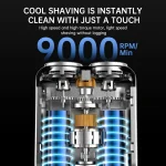 Mini Electric Smart Shaver Household Car Shaver Digital Display Dual Blade Rechargeable Shaver Powerful Beard Trimmer Tool 3
