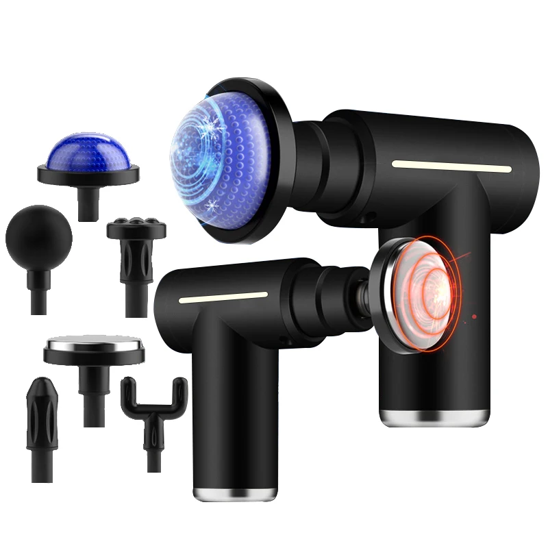 Professional Level Muscle Massage Gun Relaxation Intelligent Exercise Fitness Massager Cold And Hot Compress Fascia Gun 6 Heads Professional Level Muscle Massage Gun Relaxation Intelligent Exercise Fitness Massager Cold And Hot Compress Fascia Gun 6 Heads