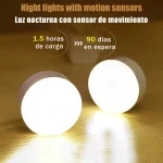 LED Smart Human Body Sensor Night Lights Emergency Automatic Lighting USB Charging Wireless Magentic Suction LED Cabinet Lights 2
