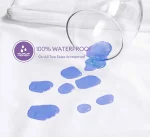 1pc Crib Mattress Protector Smooth Waterproof Mattress Cover Washable Anti Mites Bed Cover 3