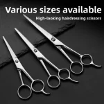 Professional Hairdressing Barber Scissors Stainless Steel Hair Cutting Shears for Salon Stylists Home Use with Ergonomic Design 6