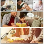 72LED 8X/10X NEW Illuminated Magnifier USB 3 Colors LED Magnifying Glass for Soldering Iron Repair/Table Lamp/Skincare Beauty 4