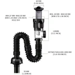 Flip Top Anti-Odor Drain Pipe Set Kitchen Sink Drain Retractable Deodorizing Filter Flexible Downspout Bathroom Anti Clogging 5