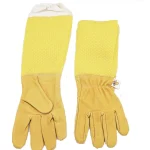 1 pair Beekeeping Gloves Protective Sleeves Breathable Long mesh sheepskin gloves for Apiculture beekeeping Equipment
