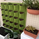 18-Pocket Vertical Garden Planter, Wall-Mounted Bag for Balcony/Patio. Grow herbs & vegetables indoors/outdoors. Space-saving. 3