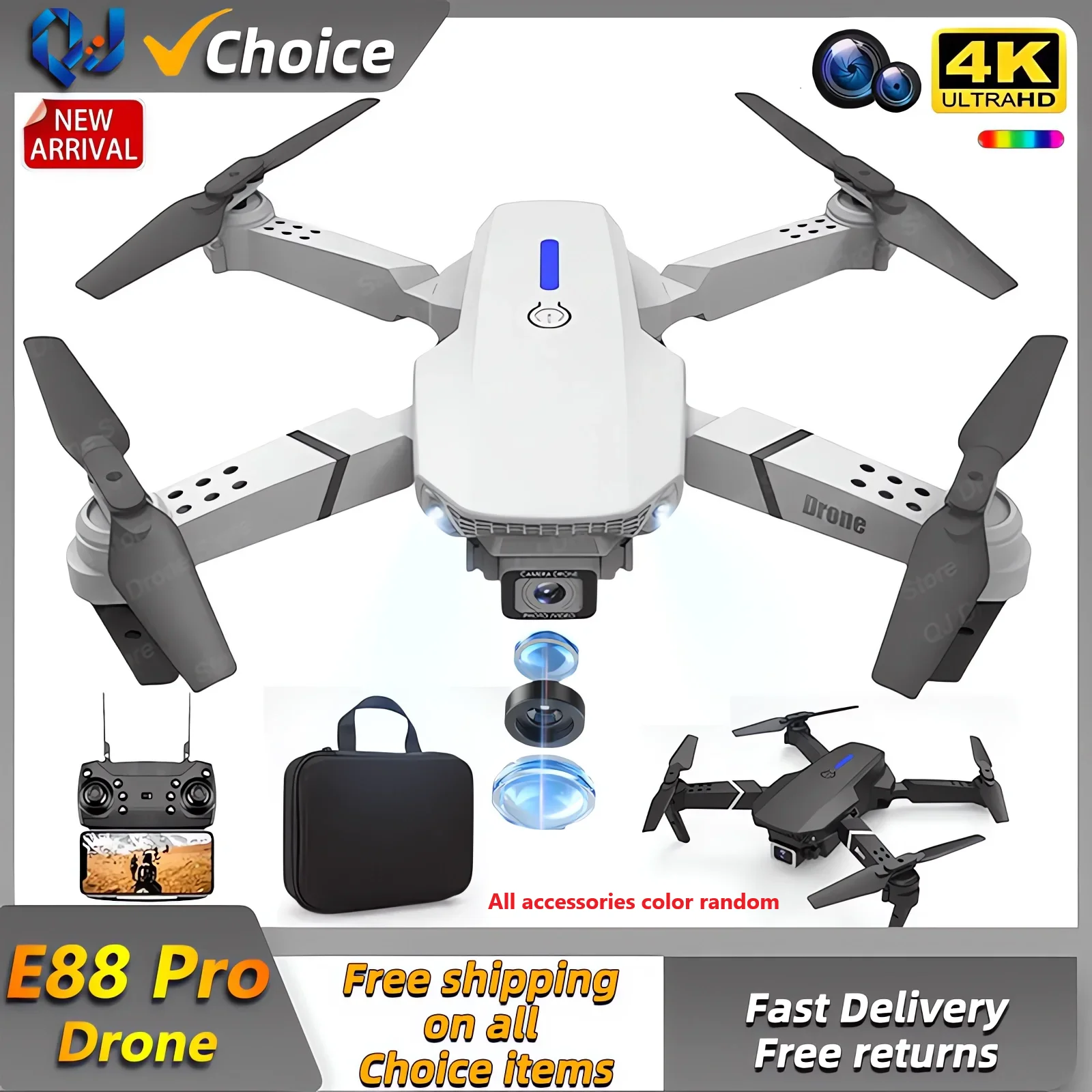 2024 E88Pro RC Drone 4K Professinal With 1080P Wide Angle HD Camera Foldable Helicopter WIFI FPV Height Hold Gift Toy 2024 E88Pro RC Drone 4K Professinal With 1080P Wide Angle HD Camera Foldable Helicopter WIFI FPV Height Hold Gift Toy