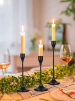 3Pcs/Set European Style Metal Candle Holders Candlestick Fashion Wedding Table Candle Stand Exquisite Candlestick Christmas Tabl 4