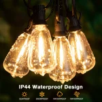 ST38 String Lights Outdoor Garland Connectable Shatterproof Waterproof Plastic LED Bulb Dimmable Patio Garden Decor Fairy Lighst 2