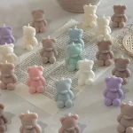 Silicone Bear Mold for Scented Candles, Soap Making and Resin Casting - Cute Animal Shape Mold for Home Decor, Aromatherapy 3