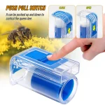 Queen Bee Marker Bottle Bee Marking Cage Handed Marking Catcher With Plunger Plush Garden Beekeeping Supplies 1Pc 4