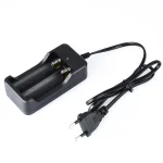 18650 Battery Charger EU Plug 2 Slots Smart Fast Charger 18650 Lithium Rechargeable Battery Charging Device DC4.2V 1A 3