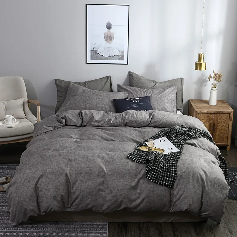 2/3pcs Solid Color Duvet Cover Set Super Soft Queen King Size Bedding Sets Single Double Bed Comforter Cover and Pillowcases 2/3pcs Solid Color Duvet Cover Set Super Soft Queen King Size Bedding Sets Single Double Bed Comforter Cover and Pillowcases