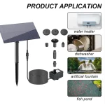 5W 5V Solar Water Pump Garden Decoration with Stake Solar Panel Fountain Watering System Energy Saving 180L/h Kits for Fish Tank 3